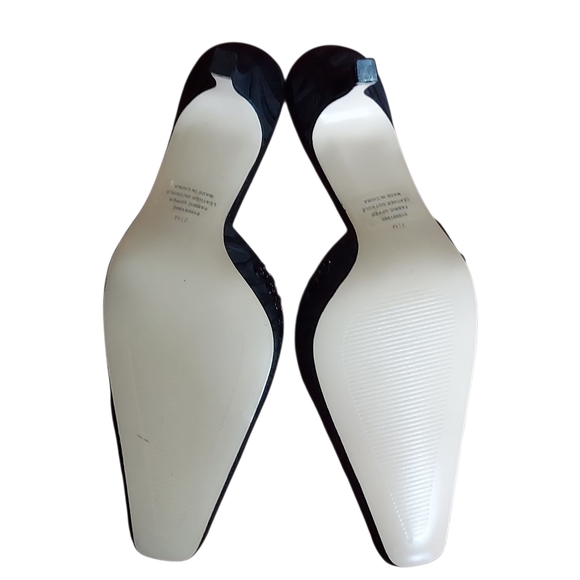 Coldwater Creek Womens Black Fabric Sequin Slip On Kitten Heel Mules - Picture 12 of 15